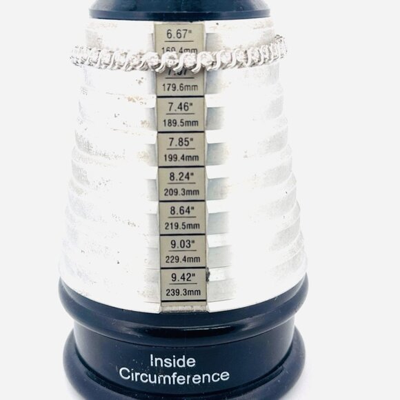 Vintage Estate Sterling Silver 925 Tennis Bracelet 7” with White Crystals - Picture 3 of 8